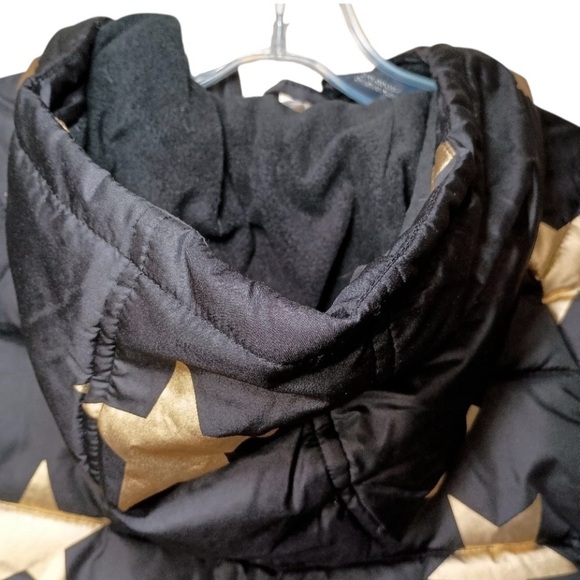 S. Rothschild Black Puffer Jacket with Gold Stars - Picture 7 of 7